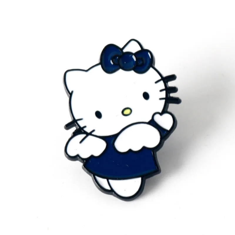 5 szt. Broszka emaliowana Anime Hello Kitty Kot Kawaii Sanrio Figurka Damska Modna Przypinka do Klapy Kurtki Odznaka Akcesorium