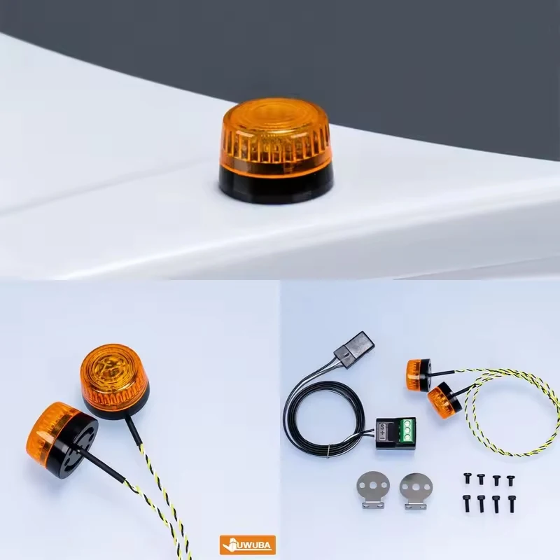 

RC 1/14 Truck Car Beacon Lights Warning Light Roof Rotating Light For Tamiya 1/14 TGX 770S R620 FH16 Toy Model DIY Accessories