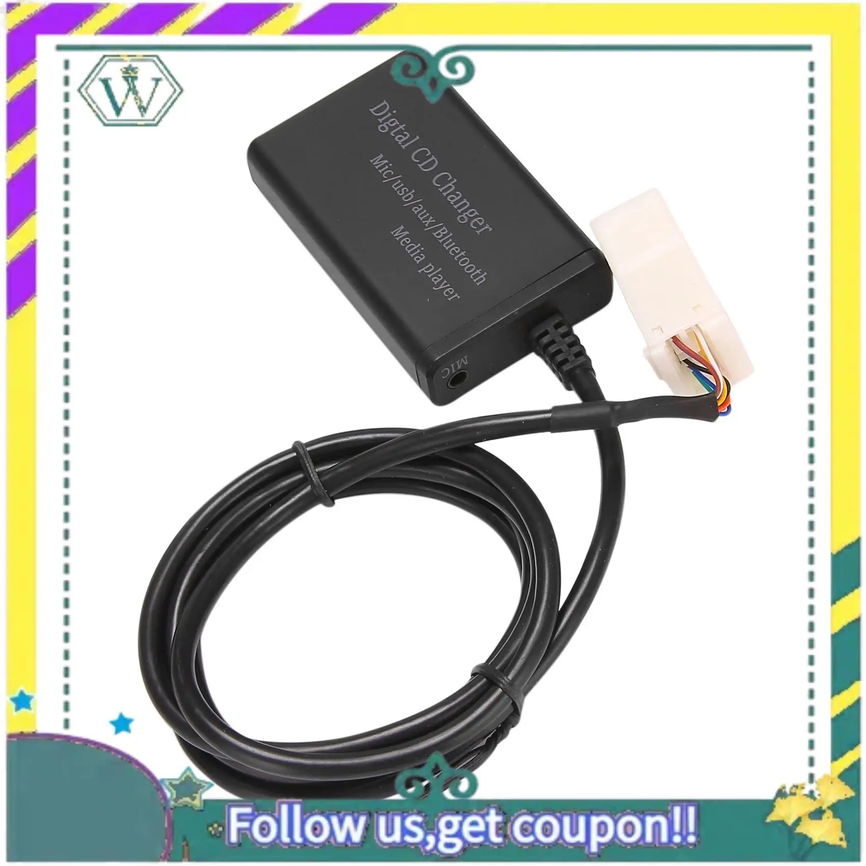 

Upgraded Motorcycle USB AUX Bluetooth Car Digital Music CD Changer Adapter For Honda Goldwing GL1800