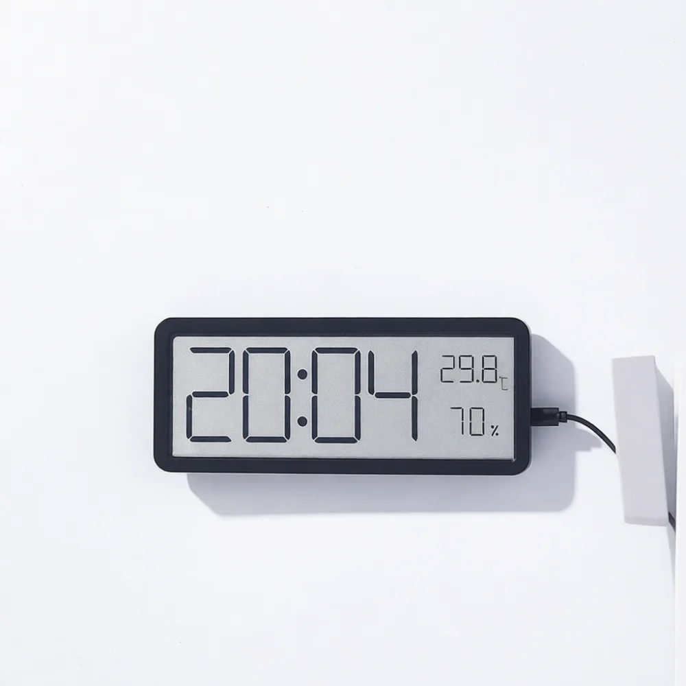 Nordic Digital Wall Clock Temperature Humidity Sensor Minimalist Home Decor Table Desk Electronic Timepiece