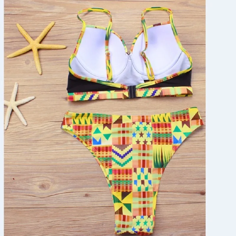 2023 New Print Swimwear for Women Swimsuit Bathing Suits Two-piece High Waist Bikini Set Sexy Separate Stylish