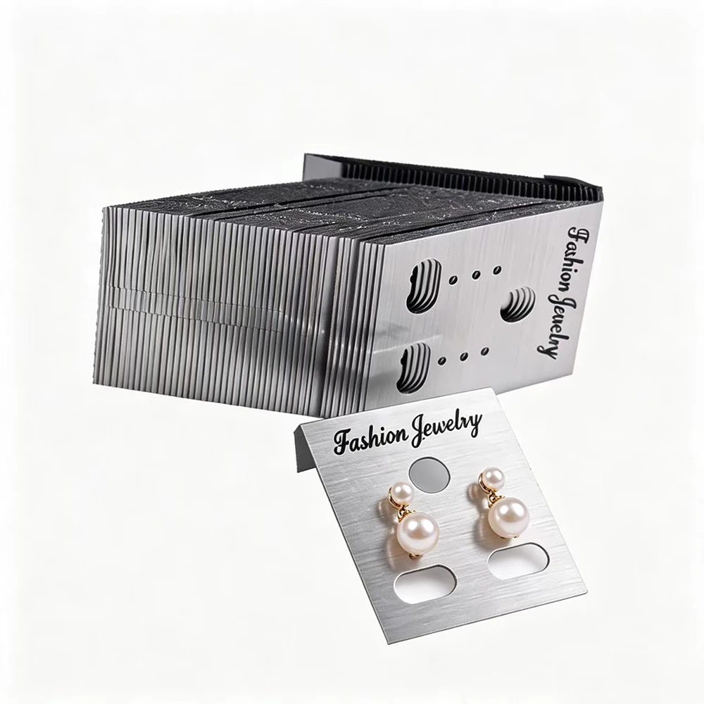 100Pcs/pack Jewelry Earrings Packaging Display Card  Mini Stud Ear Storage Organizer Showcase Earring Post Holder Tag 4x3cm