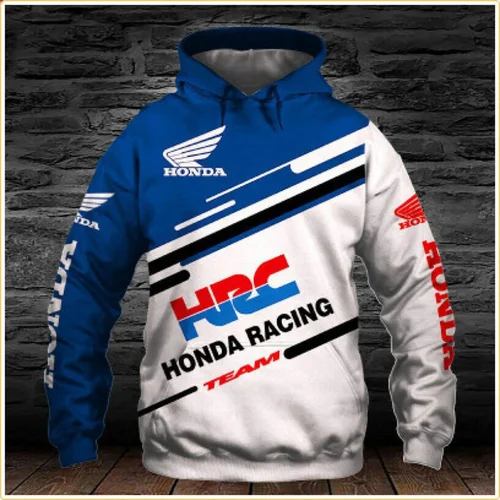 Imagen 2 del producto Sudadera con capucha Honda para hombre, sudadera con estampado 3D para motocicleta, moda para deportes al aire libre, Sudadera con capucha de carreras Honda, ropa deportiva Honda de gran tamaño