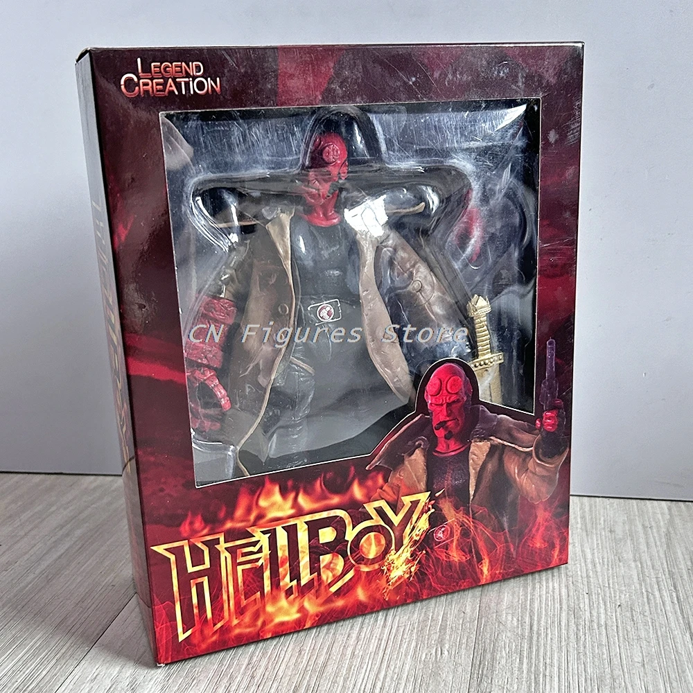 Hellboy الشكل البلاستيكية عمل الشكل الملابس الحقيقية يمكن ارتداء Hellboy سامريتان لعبة مجسمة دمية هدية الكريسماس