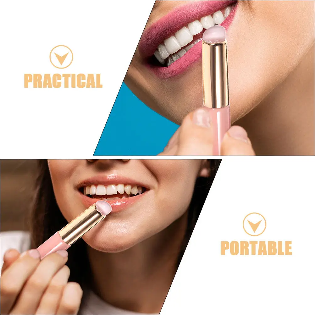 4Pcs Silicone Lip Brushes Multi-Functional Soft Applicator for Lip Balm Mask Scrub Women's Daily Makeup Essentials Kit