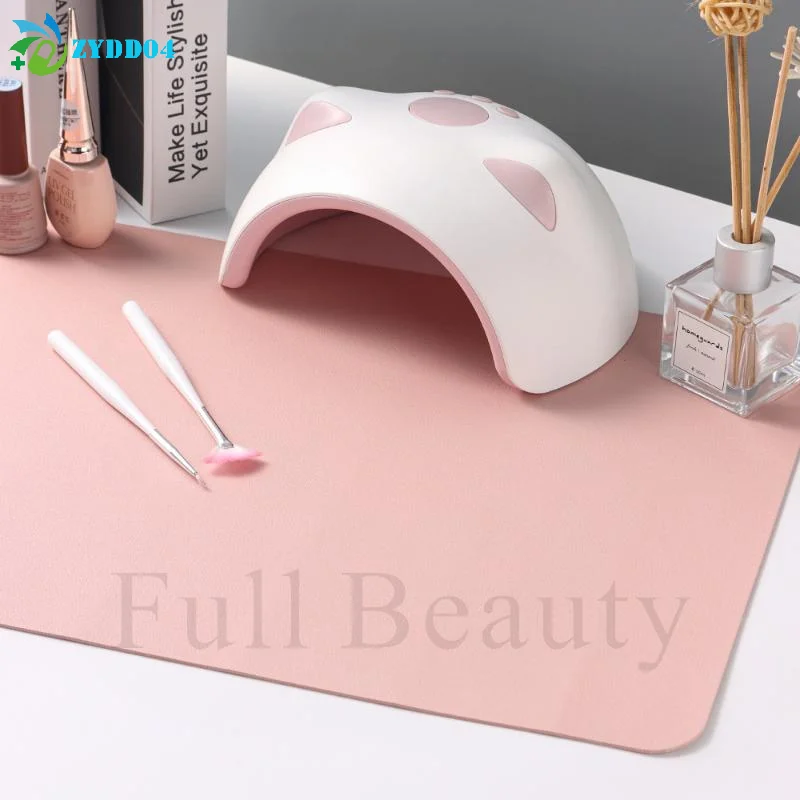 Foldable Nail Art Table Mat PU Leather Studio Desk Mat Nail Armrest Cushion Waterproof Hand Rest Pad Easy Cleaning Manicure Mat