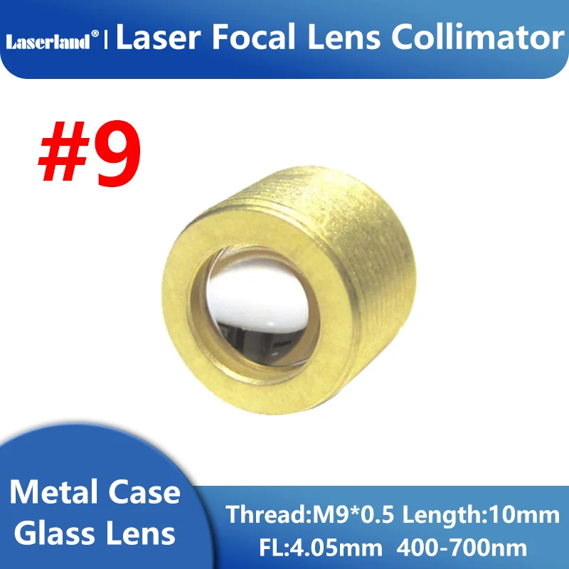 

M9*0.5 G2 Focal Lens Collimation Collimator Collimating Glass for RGB Laser Diode Module 400nm-700nm