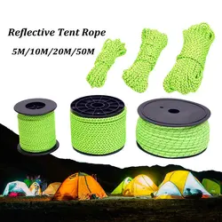 5M/10M/20M/50M tenda riflettente corda Guylines Nylon tenda linea cavo di salvataggio ombrello corda Paracord campeggio escursionismo accessori per tende