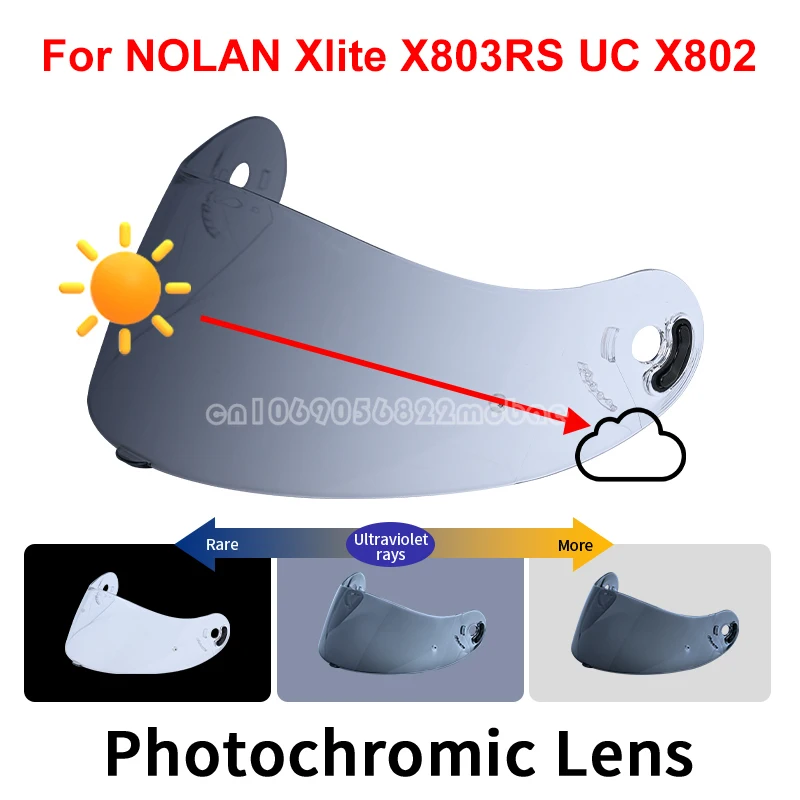 

Photochromic Visor for NOLAN X-Lite X-803 X-802 X-702 X-661 X603 Helmet Glasses Screen Shield Windshield Accessories