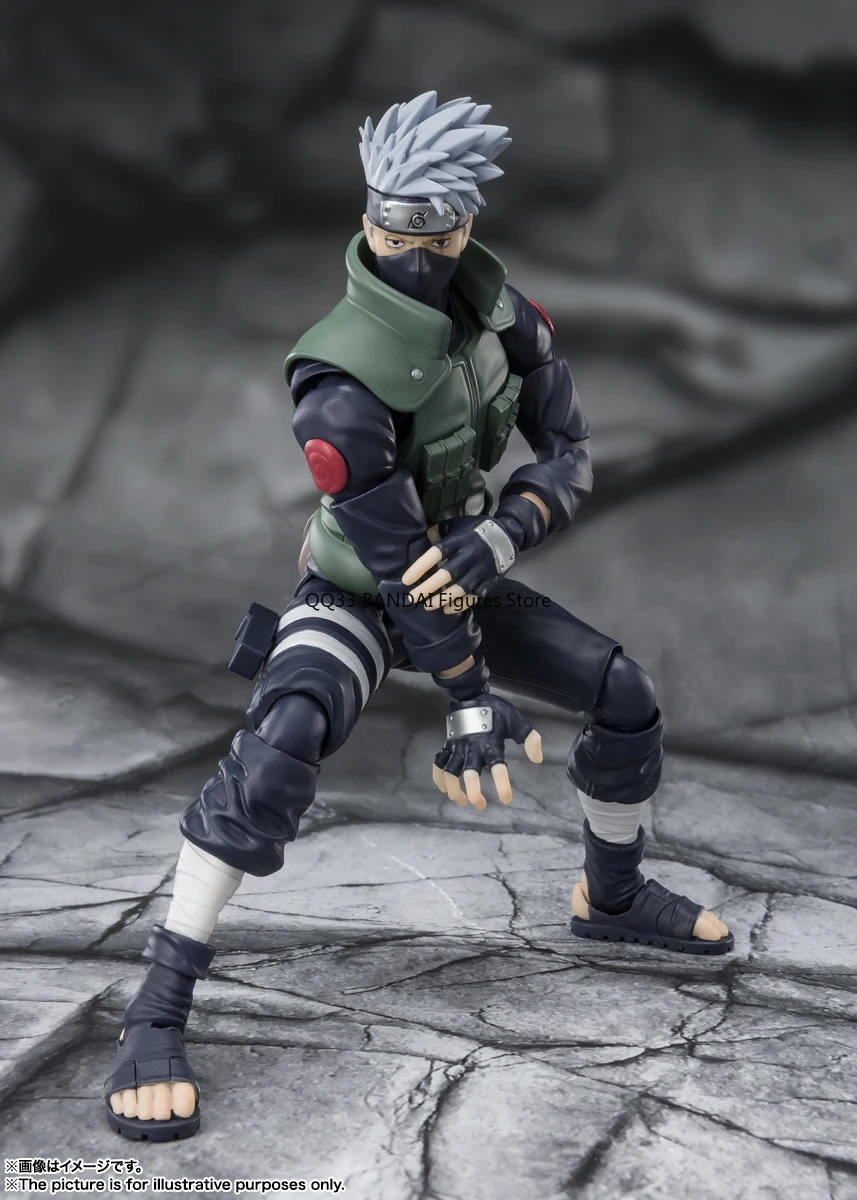 Bandai Original S.H.Figuarts NARUTO Kakashi Hatake 2.0 The Famed Sharingan Hero Action Figure Active Joints Model Collectible