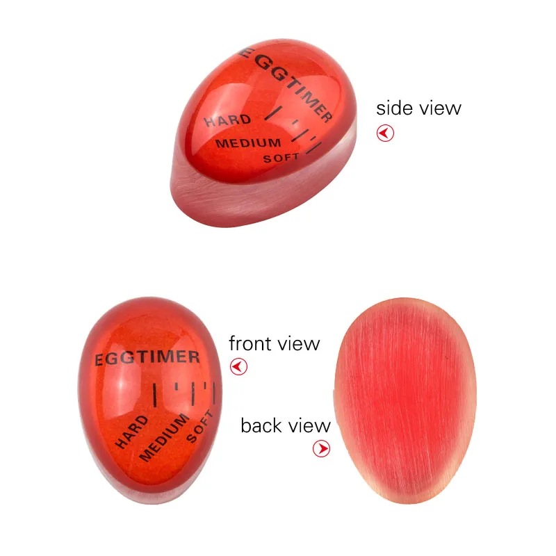 Egg Timer Kitchen Electronic Gadget Color Egg Cooking Changing Yummy Soft Hard Boiled Eco-Friendly Resin Red Timer Tools