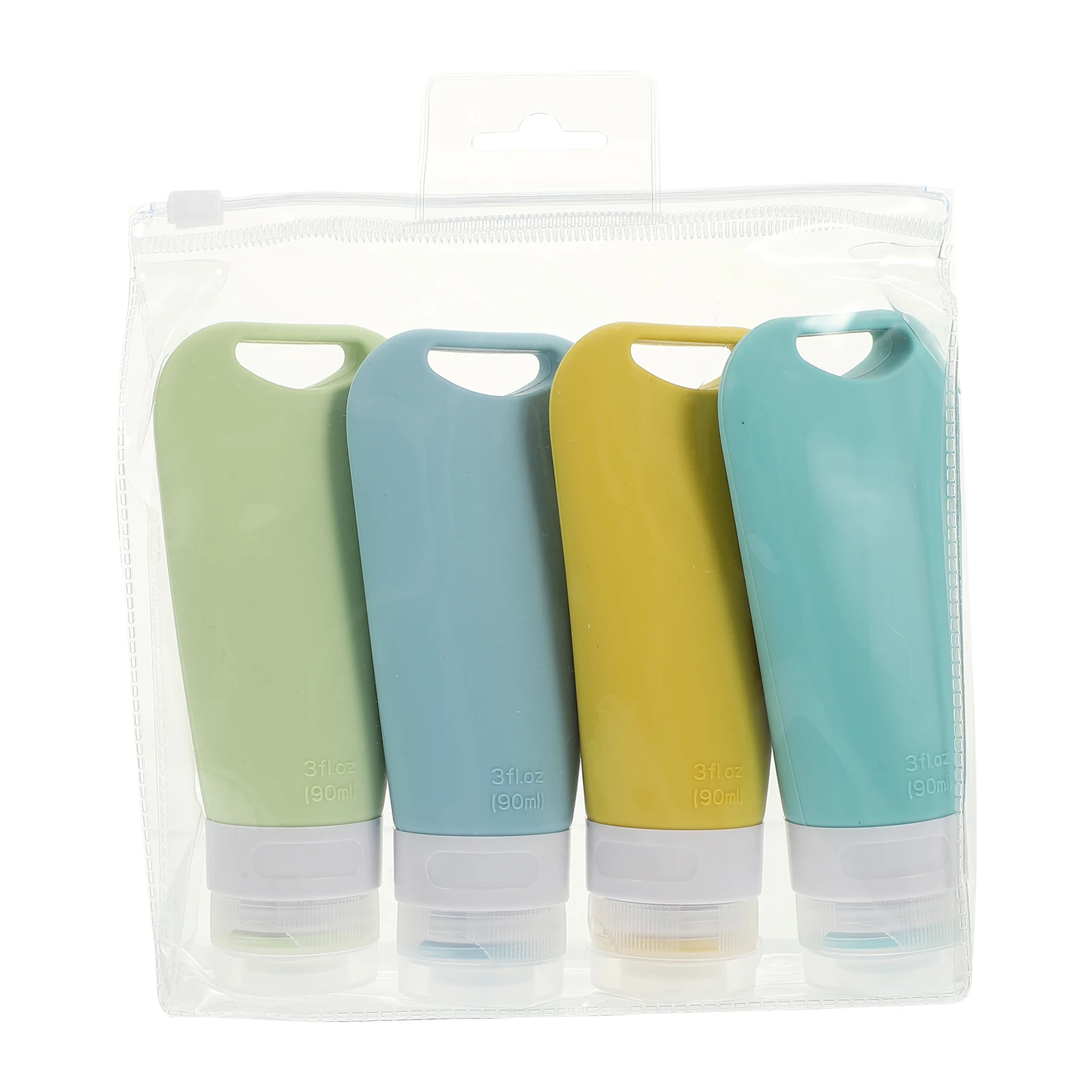 

4Pcs Silicone Travel Bottles Set Portable Lotion Sub Bottles Small Cosmetic Containers for Travel