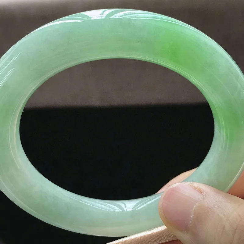 Factory Wholesale Myanmar Natural Emerald a Goods Old Floating Green round Bar Bracelet