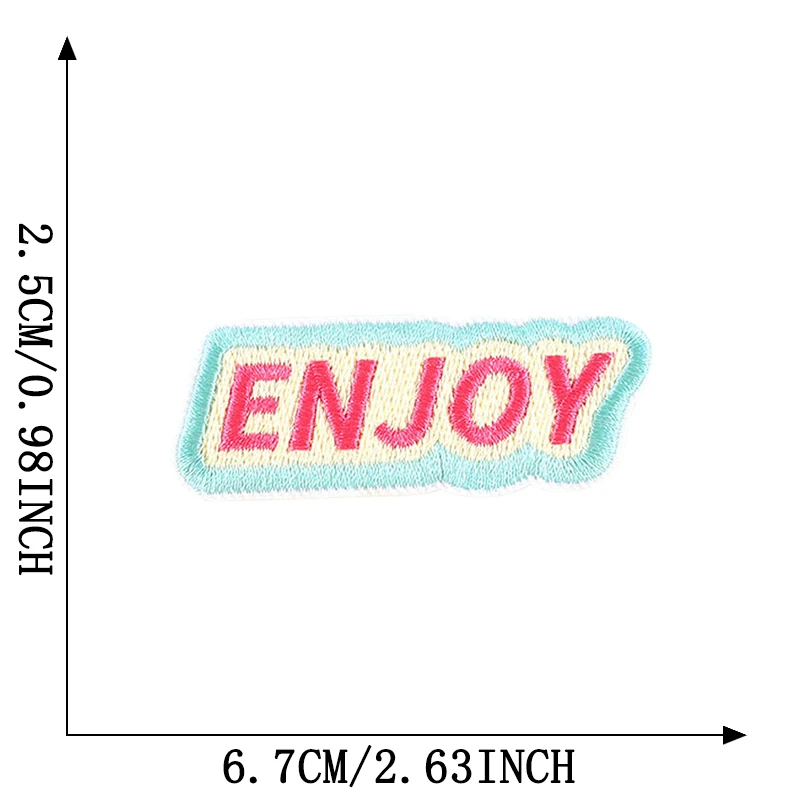 Brief niedlichen kleinen Eisen auf Patches für Kleidung gestickte Aufkleber Naszywka DIY Thermo kleber Kinder Baby Stoff Nähen Parches – Detail 4