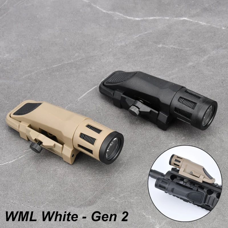 Imagem -04 - Wadsn-nylon Lanterna Tática para a Caça Airsoft Pendurado Escoteiro Luz 20 Milímetros Trilho Picatinny Wml Apl