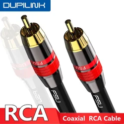 Câble RCA vers RCA type connecteur stéréo mâle, cordon audio coaxial numérique, pour TV, DVD, amplificateur Hifi Subwoofer Toslink 1, 2, 3, 5 m