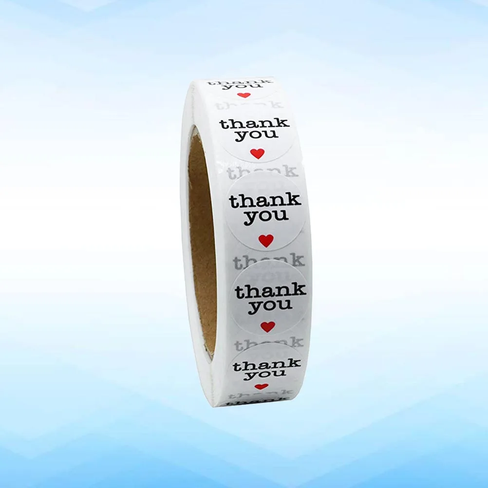 

500pcs Thank You Stickers Birthday Love Adhesive Labels Small Heart Shape Envelope Sealer Paper Stickers H made Roll