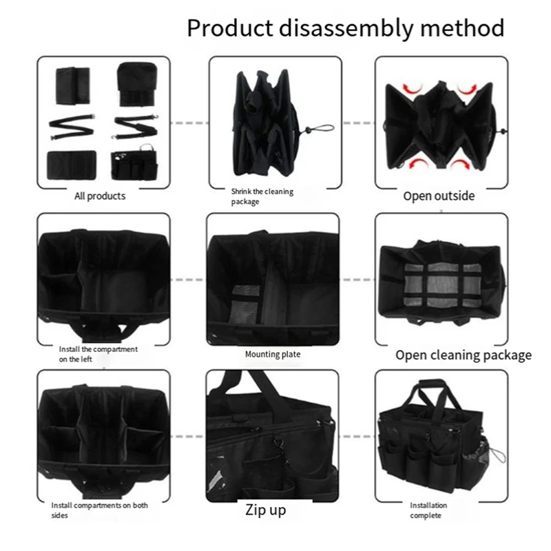 Clean Storage Bags Polyester Wearable Cleaning Supplies Organizer For Car Washing Garden Farm