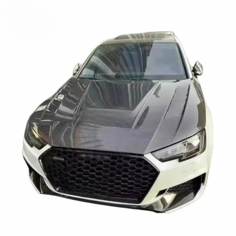 Factory price high carbon fiber material front engine hoods for 2014-2025  A4 RS4 S4 B9 B9.5 to SD-Style carbon bonnet cover