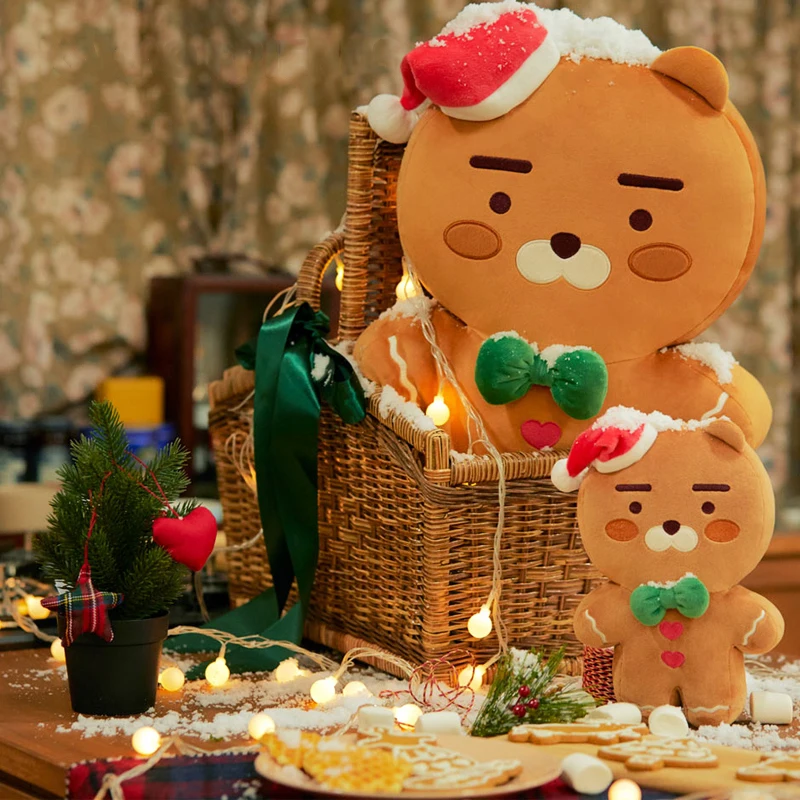 20/50 cm Leuke Kerst Gingerbread Man RYAN Gevulde pop Mooie Leeuw Knuffel Kawaii Koreaanse serie Kerstcadeau voor Vriendin