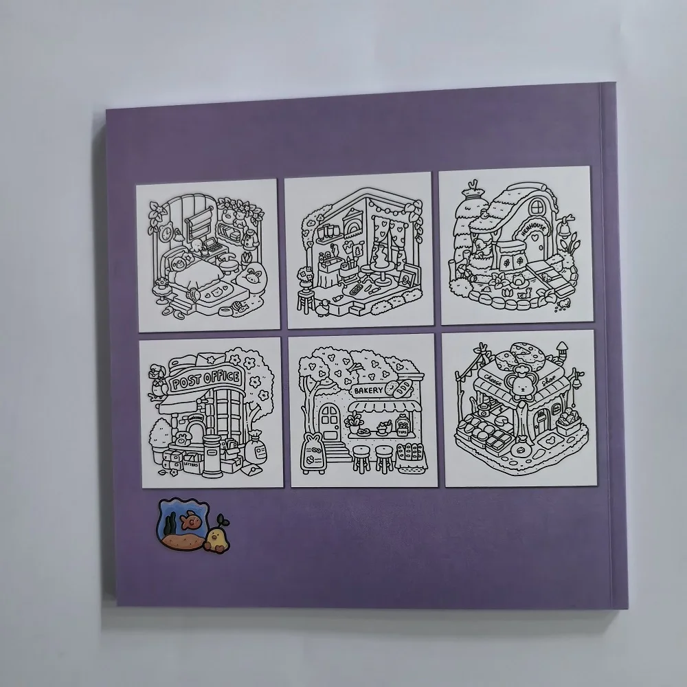 大人とティーン向けの塗り絵 - リラックスのためのキュートで快適なコーナー教育用落書き