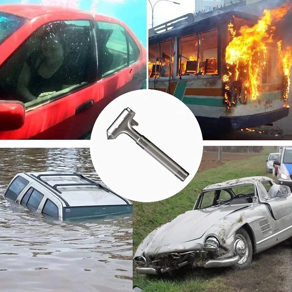 Car Safety Hammer Metal Auto Emergency Window Glass Breaker Car Life-Saving Escape Rescue Safety Hammer