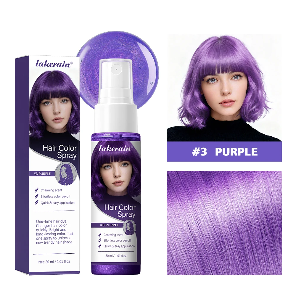 8 Colors Temporary Hair Color Spray One-Time Disposable Hair Dye Washable DIY Hair Styling Liquid Spray for Party Cosplay Hallow