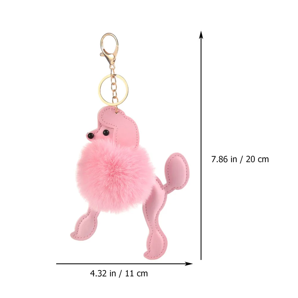 3 pçs premium poodle chaveiro decorações durável confortável toque mochila decoração presente chaveiro pingente pendurado decorações