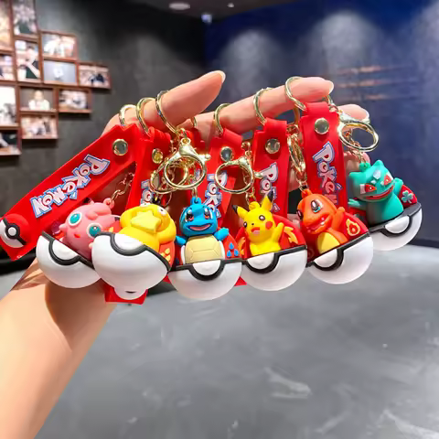Pok&eacute;mon Gift Idea - Pikachu Pok&eacute; Ball keychain. A thoughtful Gift For Any Pok&eacute;mon lover. Add Charm To Your keys Or Backpack!