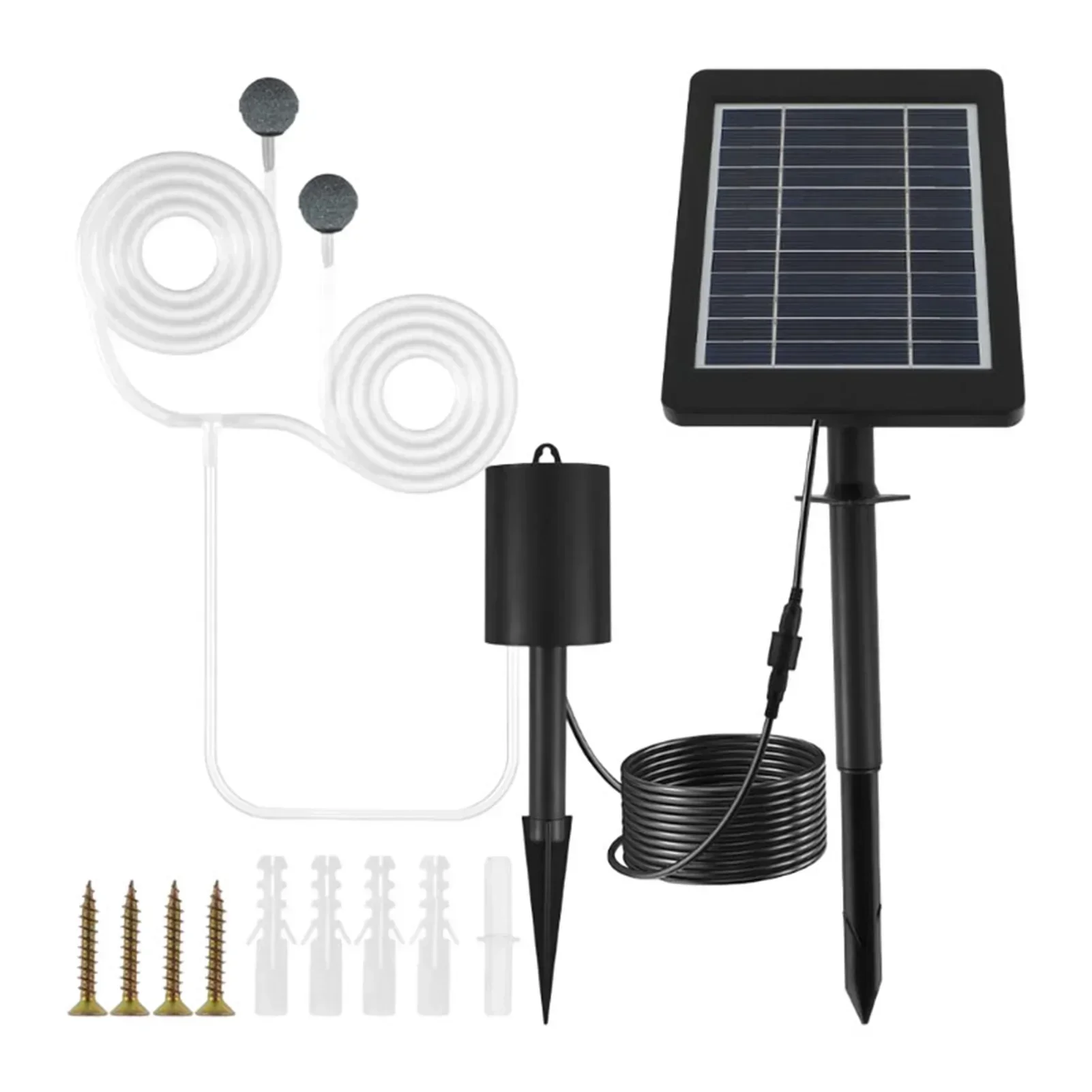 

Solar Oxygen Pump 3W Air Pump Oxygenator Quiet Solar Energy Household Oxygen Pump Fishing Aquarium Durable Pond Fish Supply