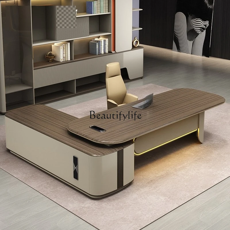 Desk Modern Simple Light Luxury President Manager Furniture Large Class Desk