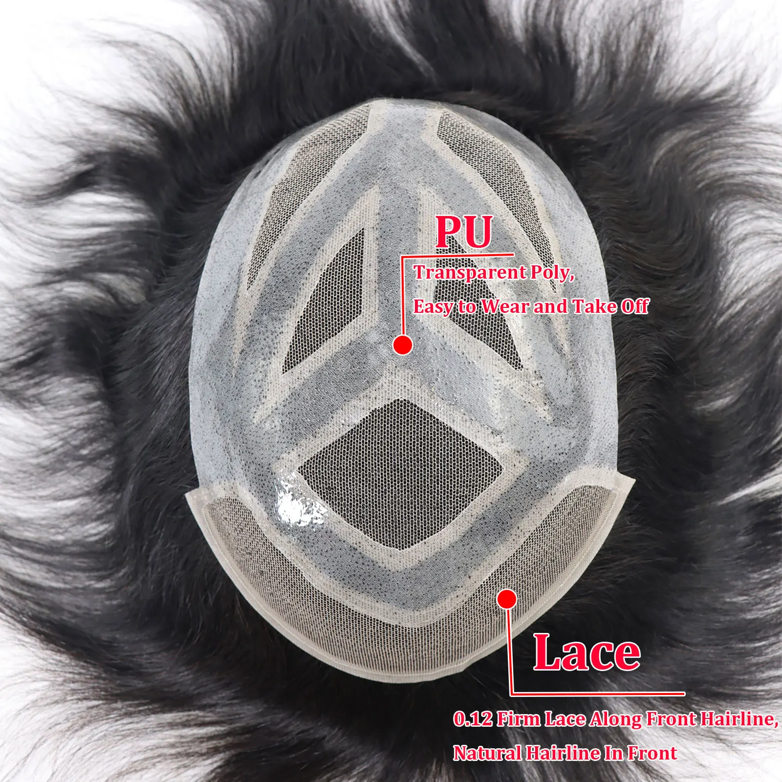 6*8/ 6*9/ 7*10/8*10 Lace With PU Toupee Men Breathable French Lace Front Men's Wig Human Hair Toupee Men's Replacement Systems