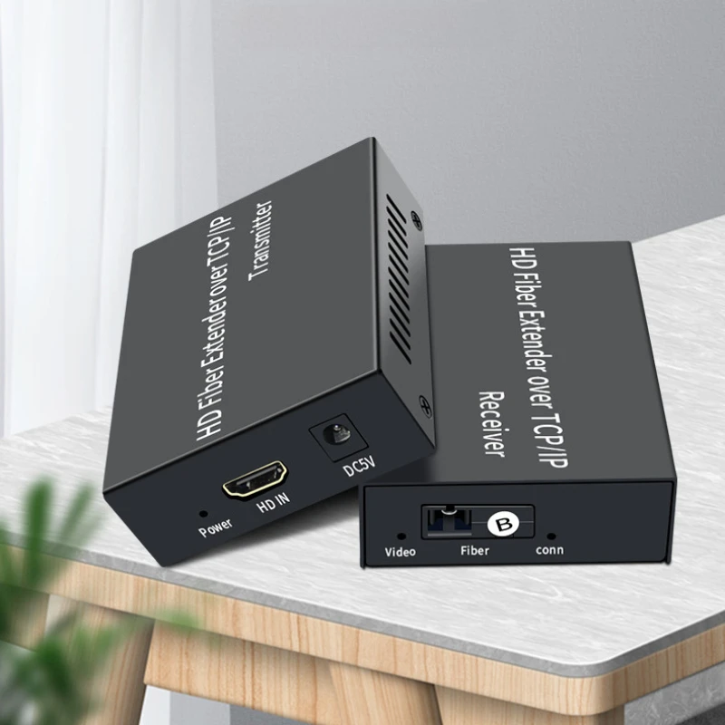 3Km 20Km HD Fiber Optical Extender Transceiver Receiver over SC 1080P HDTV to Fiber Extender Video Transmitter Receiver for PC