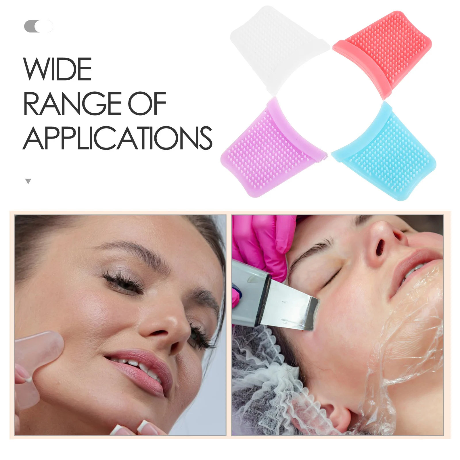 4 stuks gezichtsreinigingsspatel siliconen hoes dode huid verwijderen draagbaar ontwerp voor alle huidtypes scrubber spatel voor huidverzorging