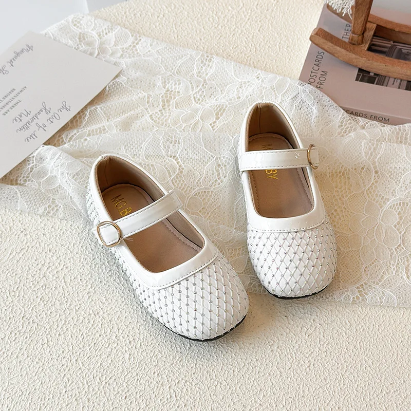 

Style Children's Low-Heel Shoes Student Performance Dance Shoes Girls Dress Versatile Shoes Kids Korean Version Lady Comfortable