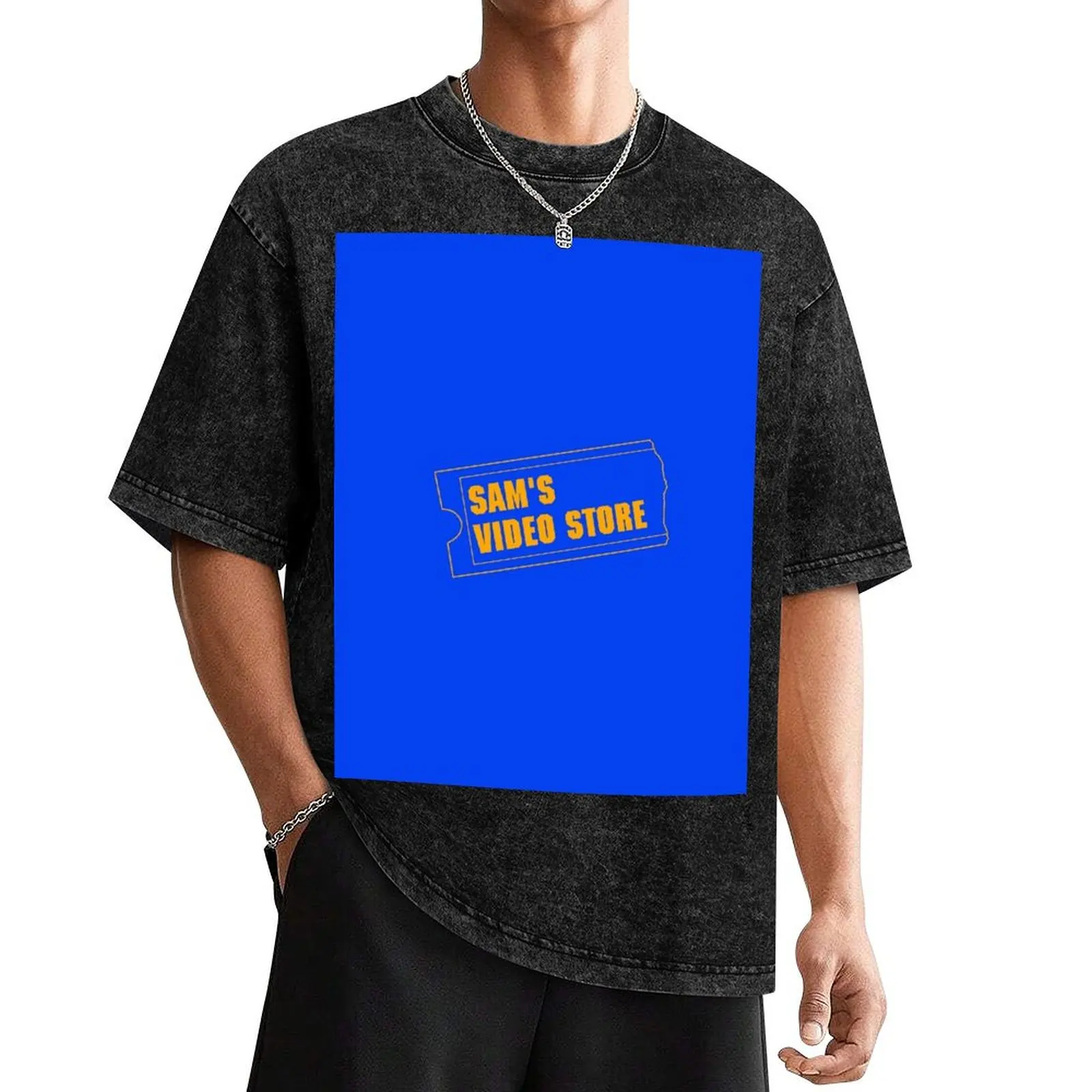 

Sam's Video Store by Tyler Lambert-Perkins T-Shirt luxury designer blue archive sweat plain white t shirts men