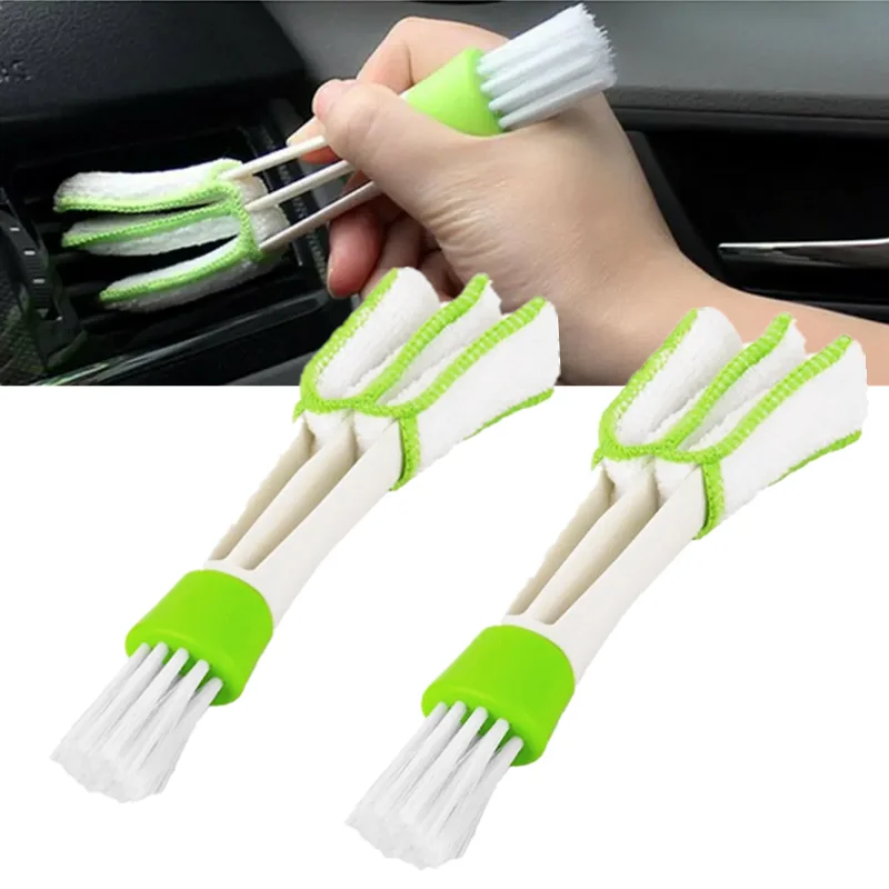 

1/2pcs Car Cleaning Brush Air Conditioner Vent Cleaner Detailing Dust Removal Blinds Duster Outlet Brush Car-styling