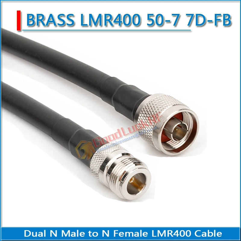 1 Pcs High-Quality Dual N Male to N Female Coaxial Pigtail Jumper RG8 RG8U RG8/U LMR400 SYWV50-7 7D-FB extend Cable