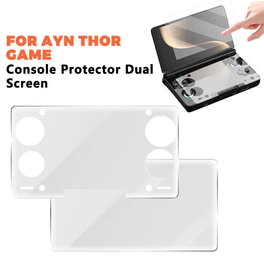 المحمولة ل AYN THOR الزجاج المقسى حامي الشاشة HD كامل الشاشة ثور الوجه المزدوج شاشة لعبة وحدة التحكم المقسى الزجاج حماة #2