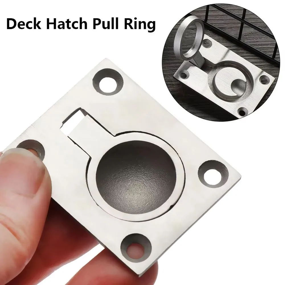 

Sale Newest Stainless Steel Boat Hatch Latch Cabinet Flush Mount Lifting Ring Pull Handle Replacement Car Accessories