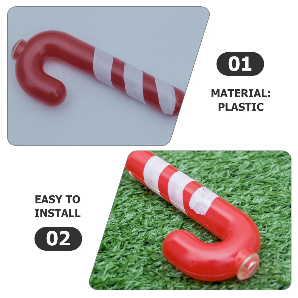 20 Pcs y Cane Shaped LED String Lights Outdoor Lights Cane Decors Warm Colorful Christmas Party Layout Prop Home Festival