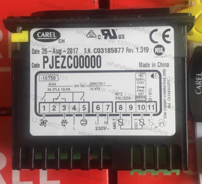 CAREL PJEZC00000 Ontdooi-temperatuurregelaar voor koelkasten met sensor