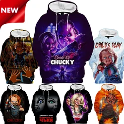 New Fashion Zip Hoodie Bride of Chucky 3D Print Causal Clothing Plus Size Clothing