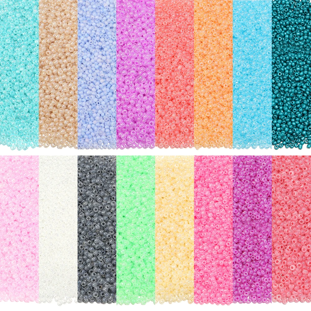 

10/50g 2mm High Quality Frosted Glass Rice Beads Wheel Bead Colorful Unique Scattered Beads Handmade DIY Beading Sewing Ornament