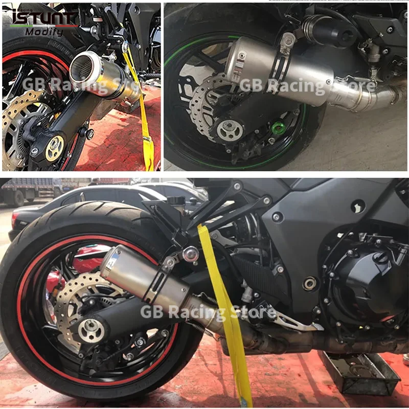 Slip On For KAWASAKI Z1000 2007 2008 2009 modify Motorcycle Exhaust Muffler Full System modify Connect Mid Pipe Escape Moto