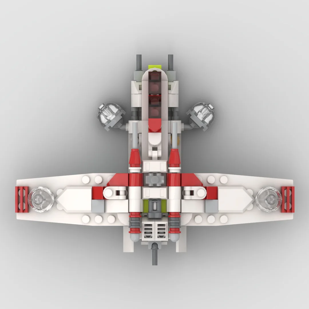 MOC اللبنات غالاكسي كلاش الخيال العلمي العسكرية Coruscant الحرس جمهورية Gunboat الصبي 178 قطعة نموذج تجميع الطوب لعبة أطفال #3