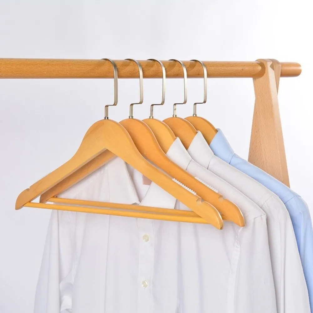New Durable Wood Hangers Notches Design Swivel Hook Wooden Clothes Hangers Hanging Smooth Non-Slip Coat Hangers For Shirts