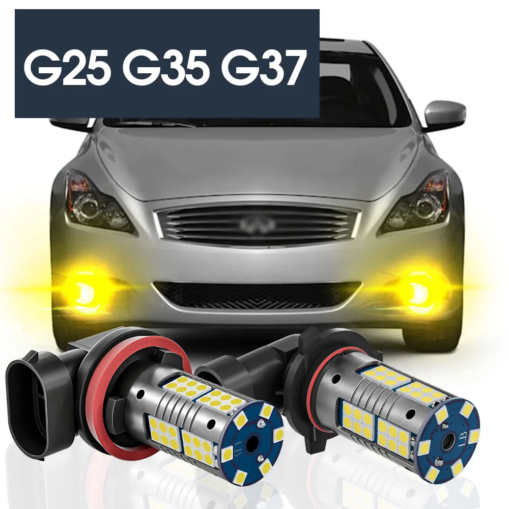 

2pcs LED Fog Light Lamp Blub Canbus Accessories For Infiniti G25 G35 G37 2008 2009 2011 2012 2013