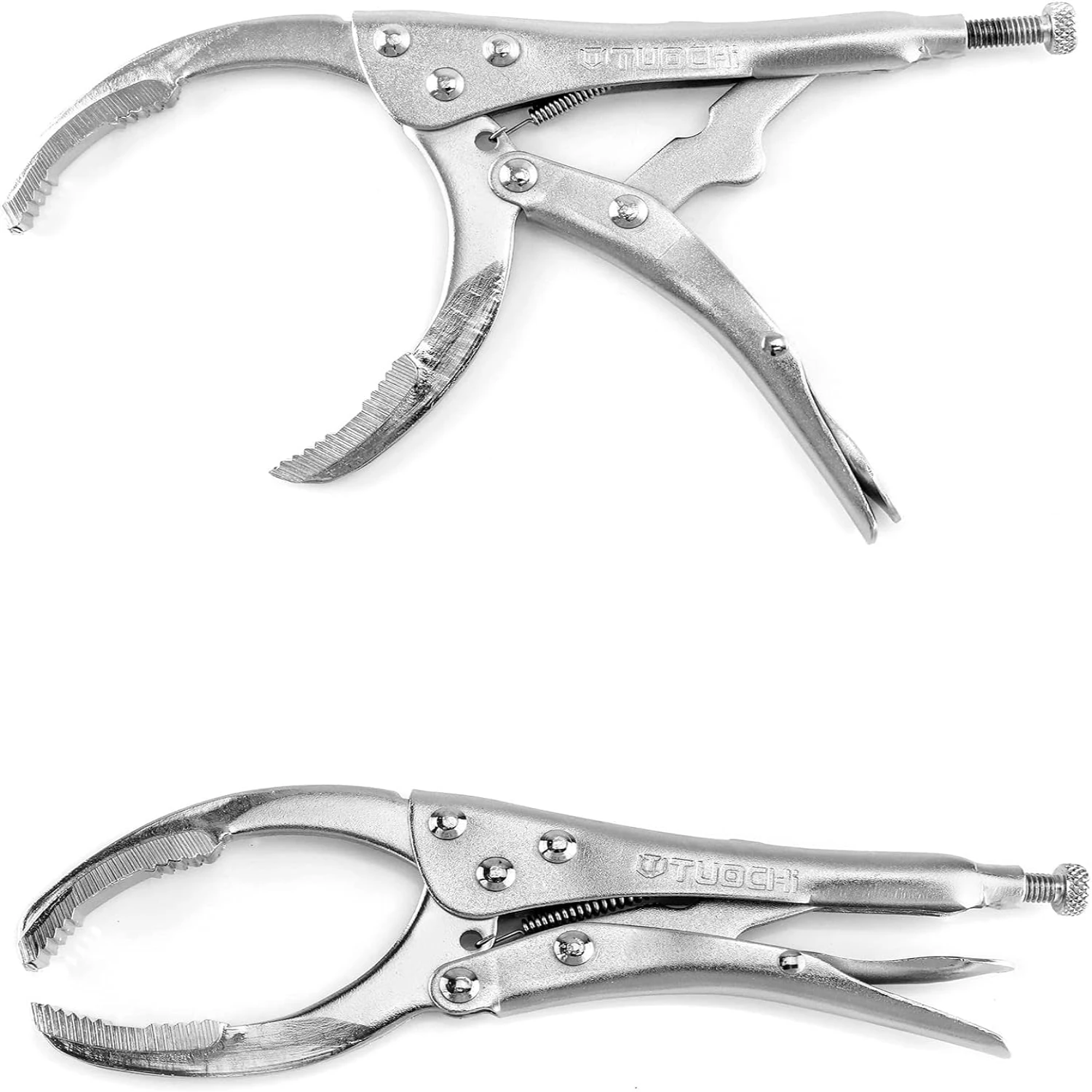 Alicate de chave de filtro de óleo com travamento de 9 polegadas de alta qualidade, durável e confiável - Fabricado em carbono niquelado e tratado termicamente