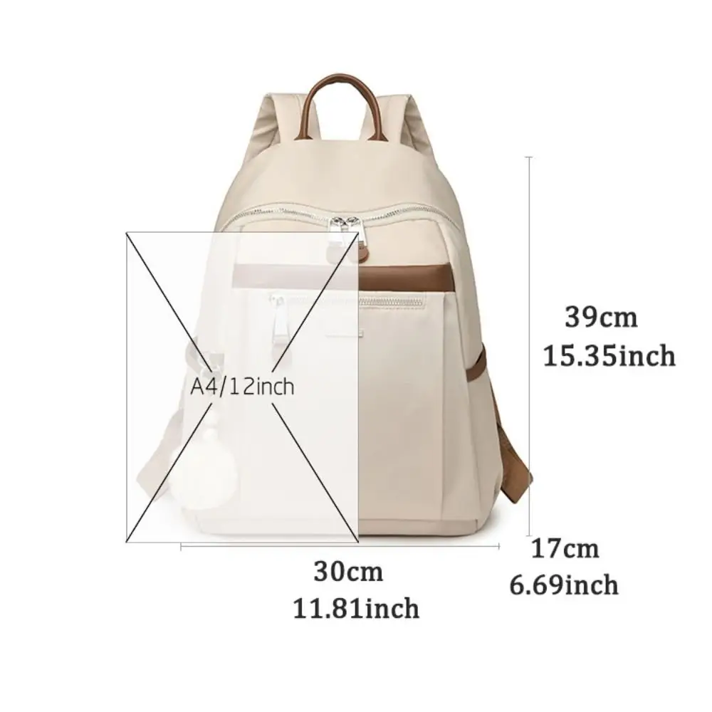 Borsa a tracolla in nylon impermeabile Zaino retrò da viaggio per ragazza di grande capacità Borse da scuola per studenti universitari di nuovo design semplice da viaggio